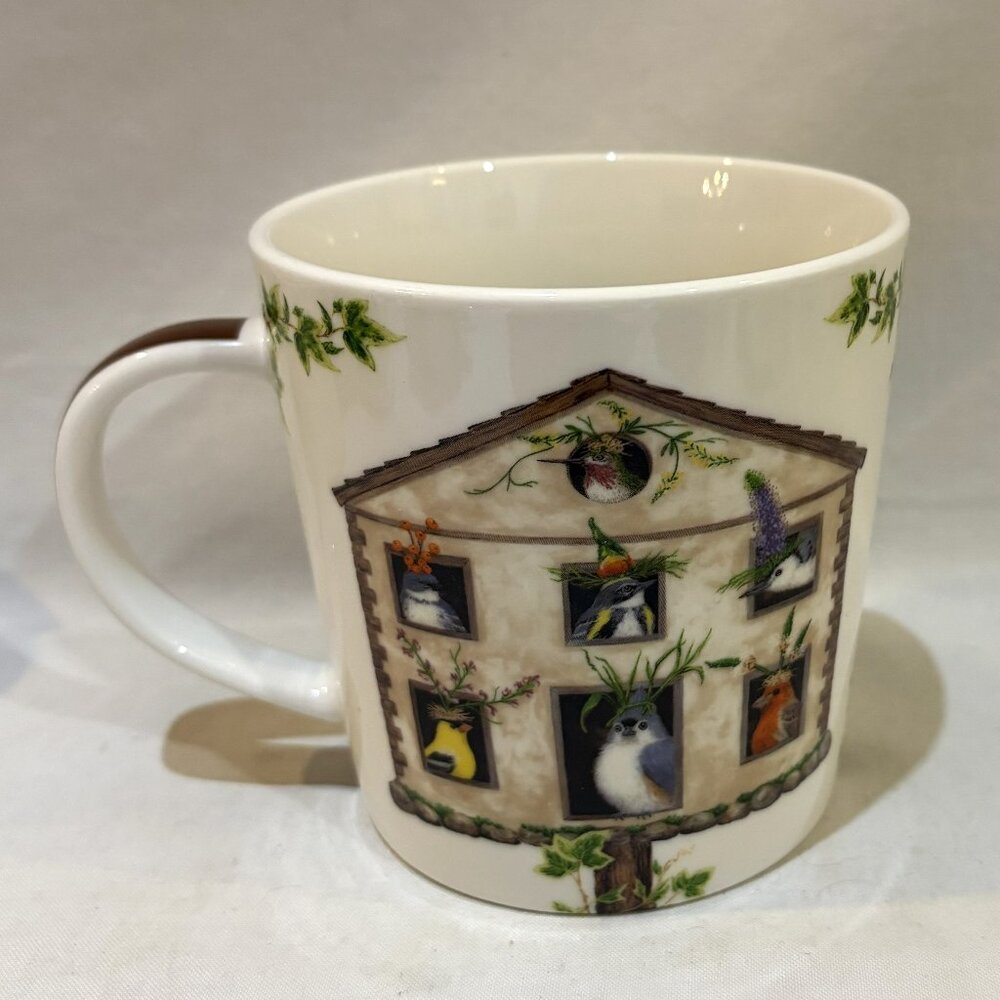 Vicky Sawyer PPD Bone China Coffee Mug Teacup Bird House Party